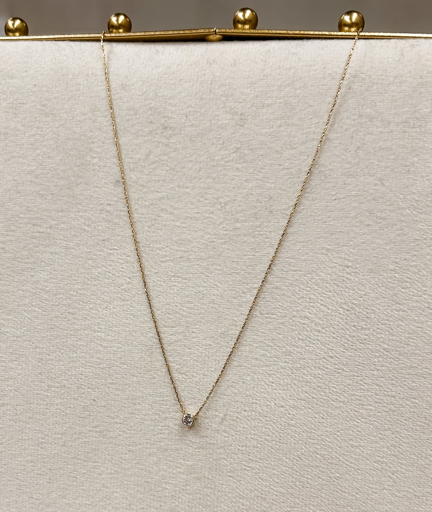 bezel solitaire necklace