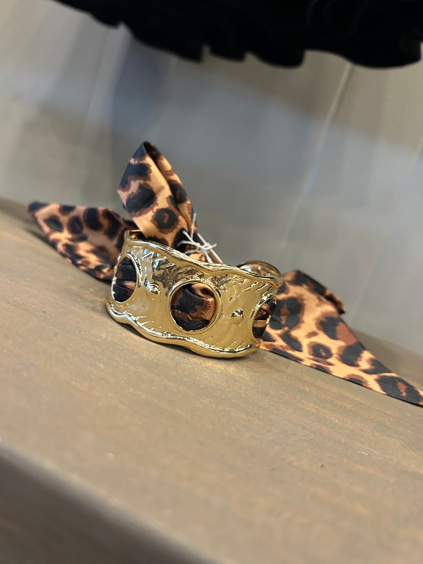Leopard Scarf Cuff Bracelet