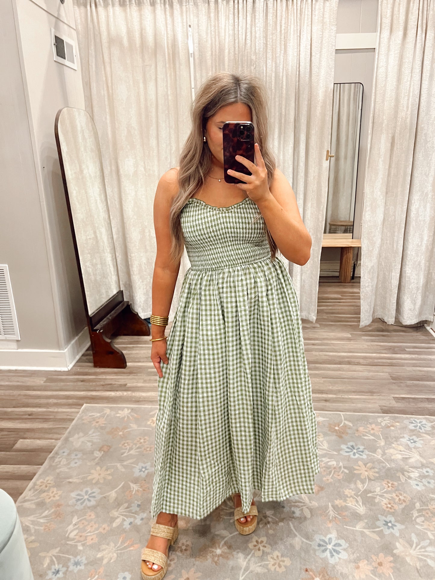 Green Gingham Dress