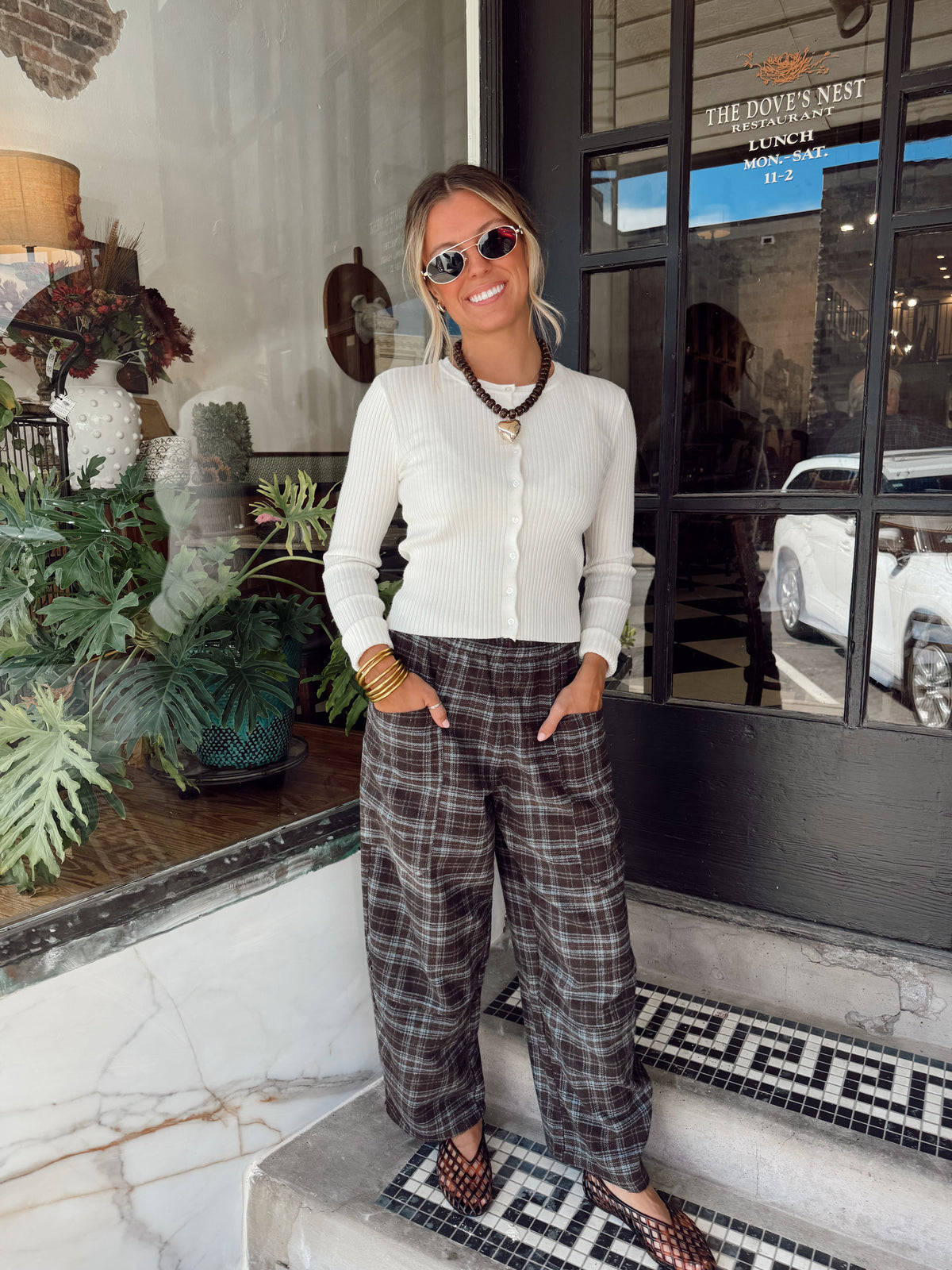 Lost in Wyoming Plaid Pants ￼