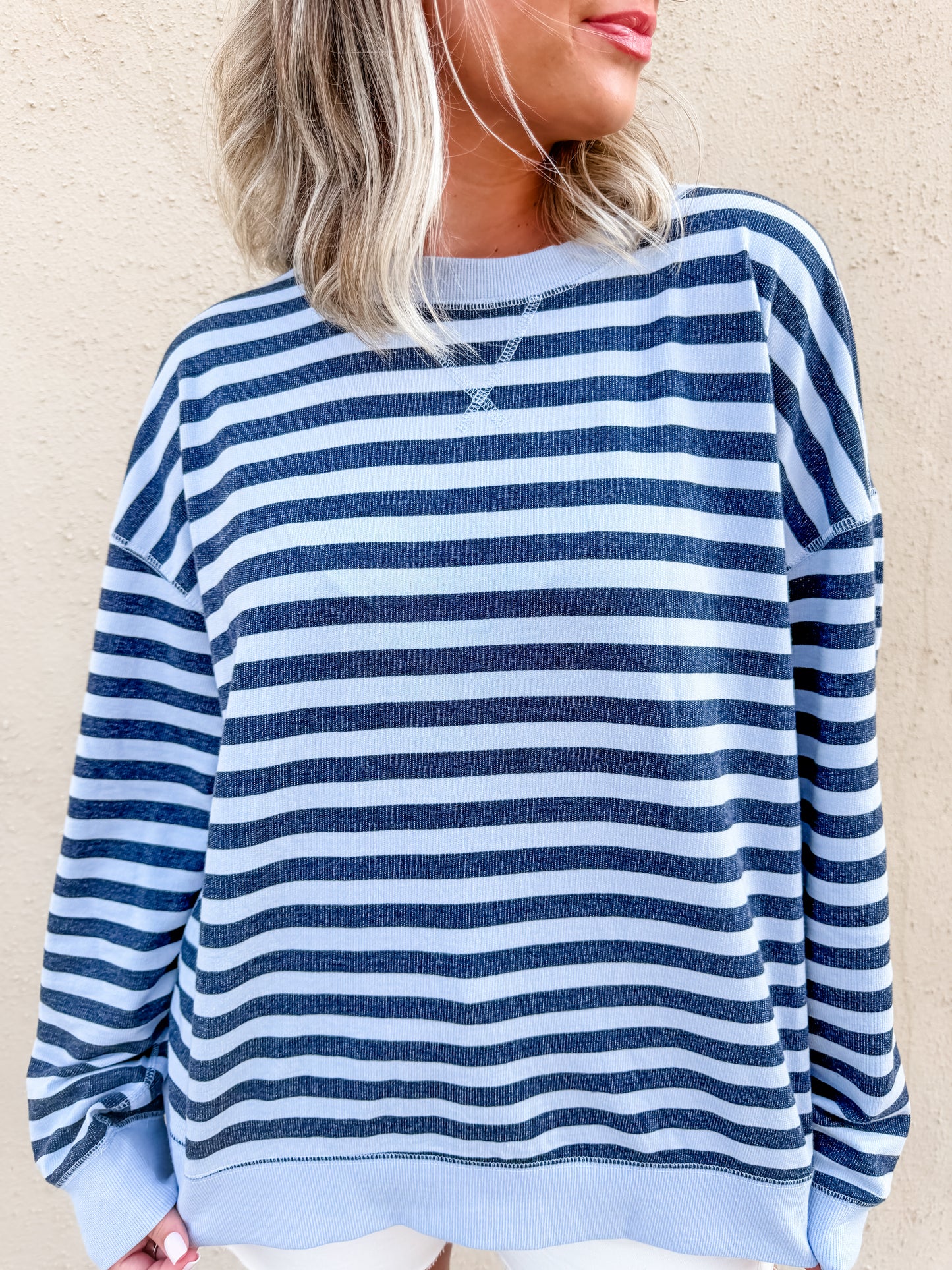 ZSUPPLY Everyday Striped Crew- eclipse