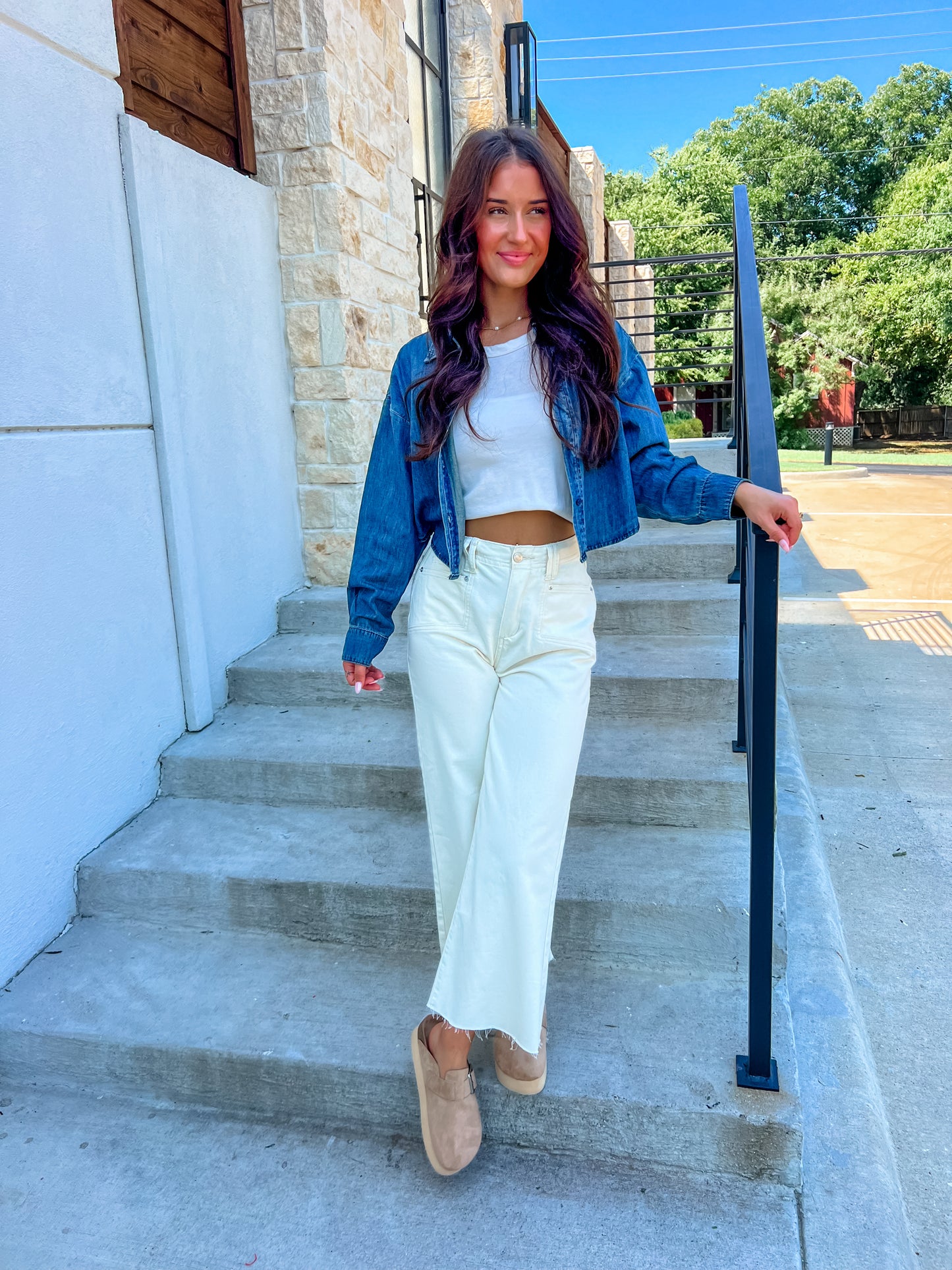 Blue Haven Cropped Shirt