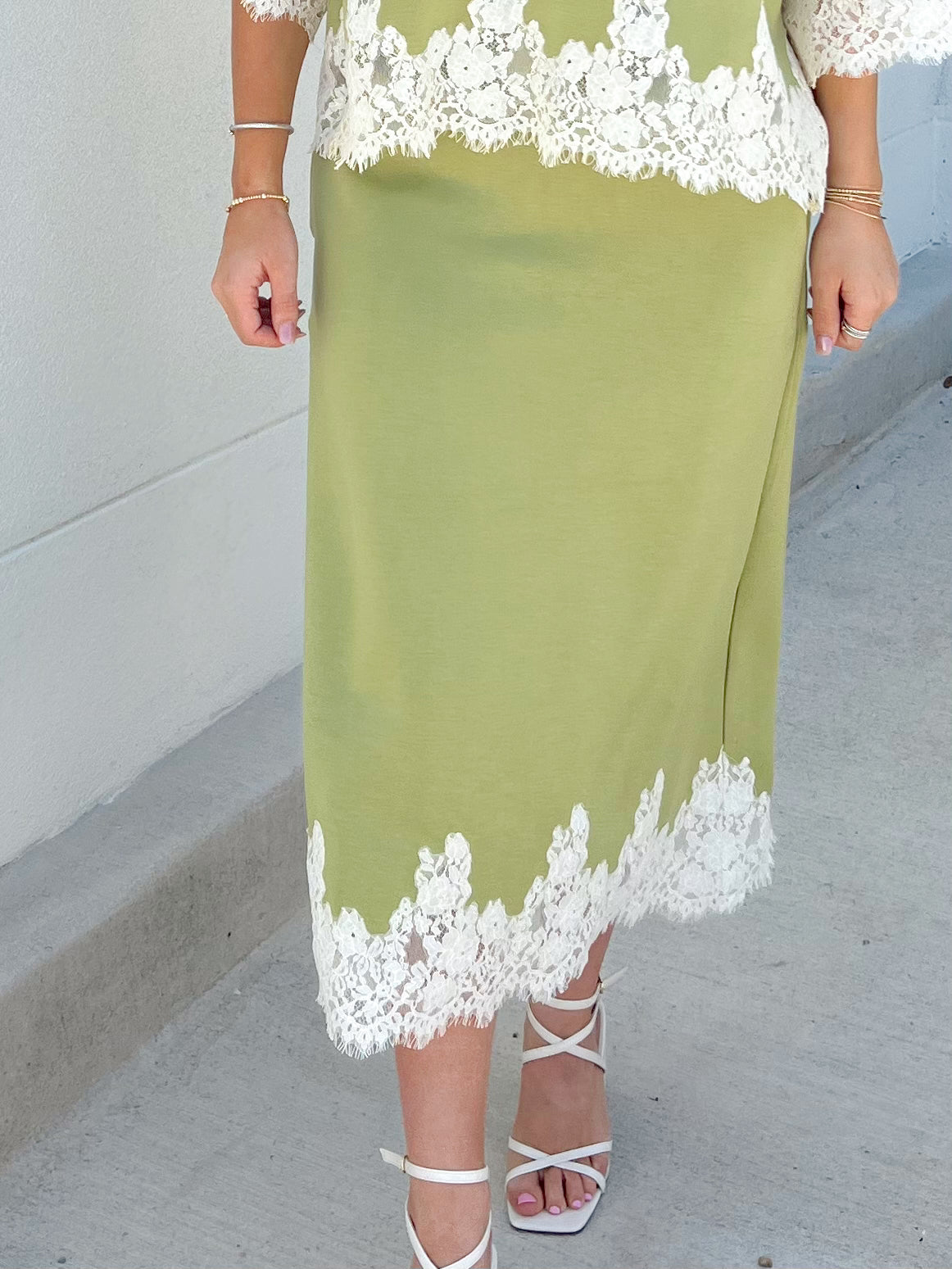 Matcha Lace Skirt