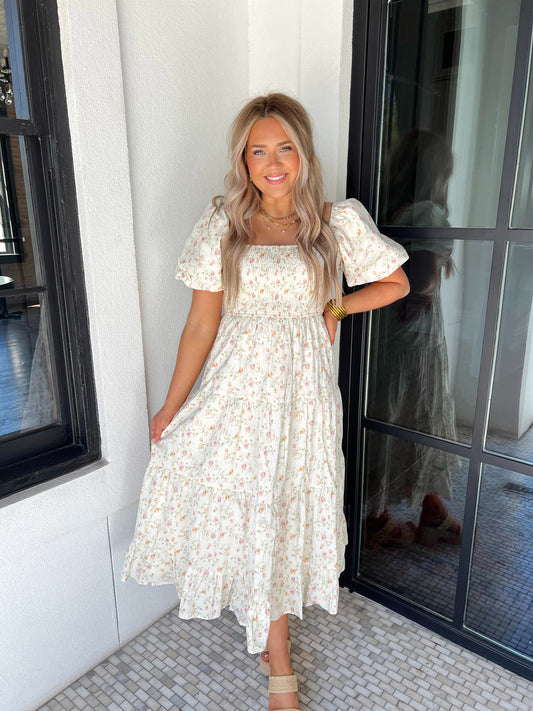 Garden of Flowers Midi Dress