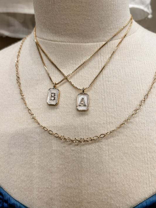 Poppy Pearl Initial Necklace