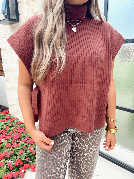 Sweet Chestnut Tie Sweater