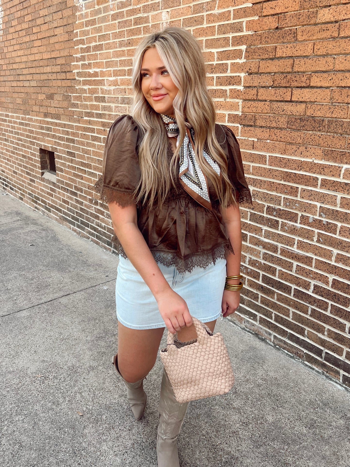 Java Satin & Lace Top