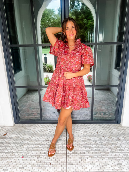 Fall Floral Dress