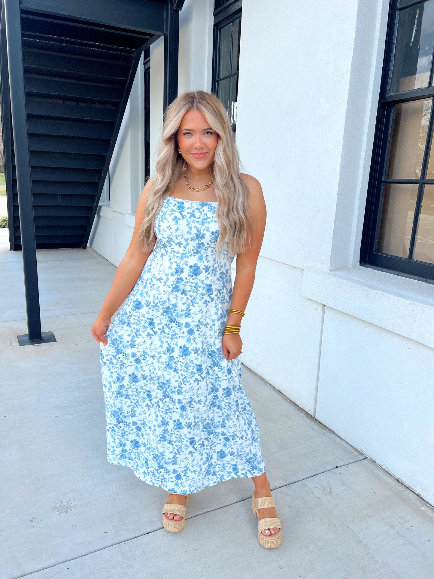 Watercolor Midi Dress
