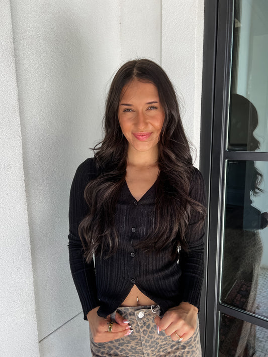 Main Street Cardi Black