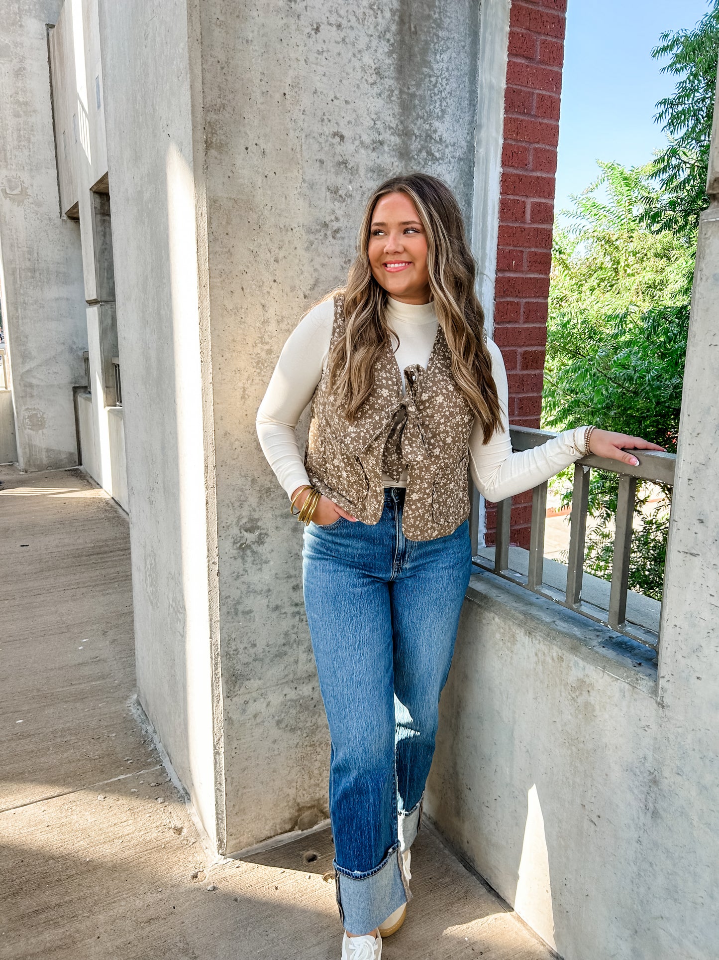 Fall Floral Quilted Vest