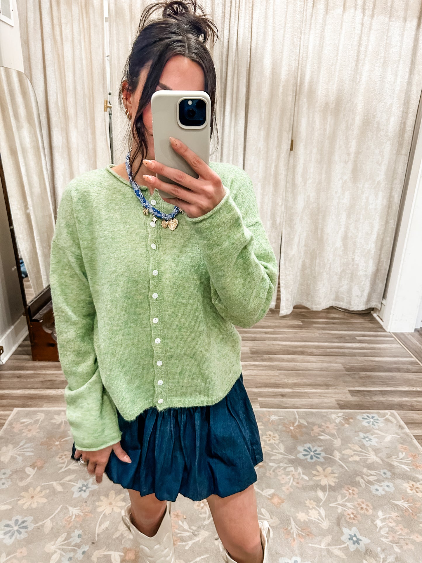 Amelia Cardigan- Avocado