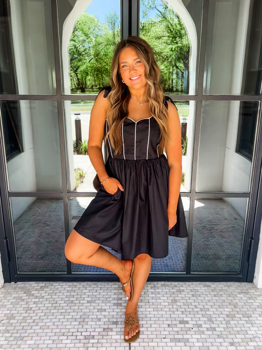 Southern Charm Black Mini Dress