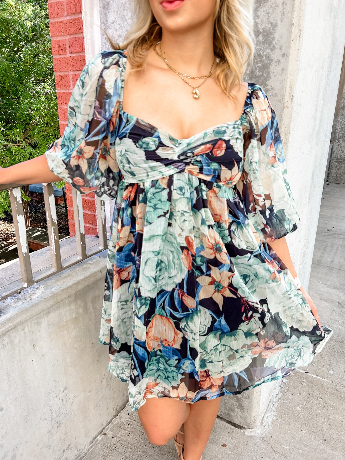 Floral Sweetheart Dress