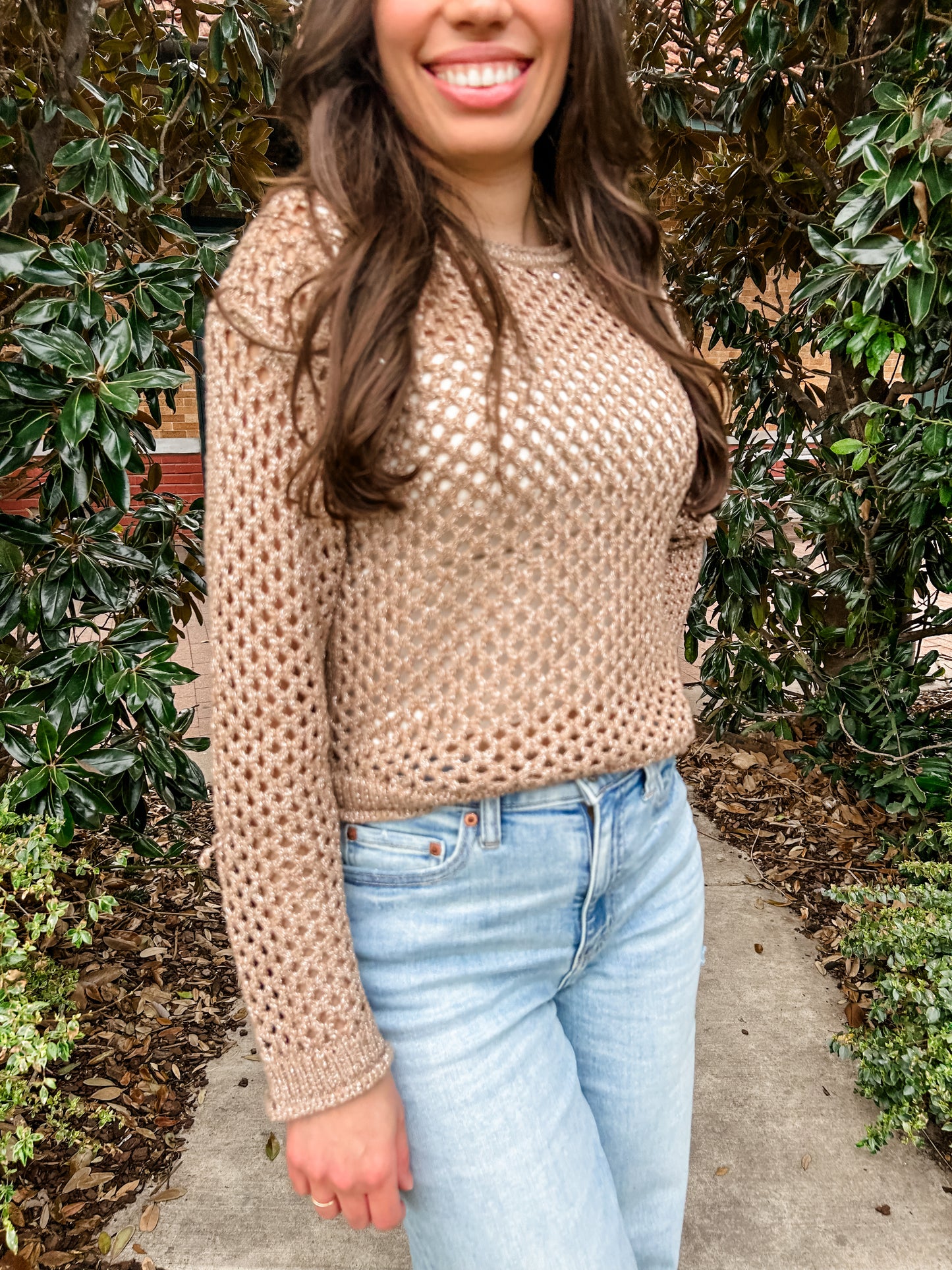 ZSUPPLY Cala Shimmer Crochet Sweater