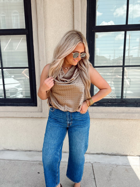 Mocha Mini Dot Top