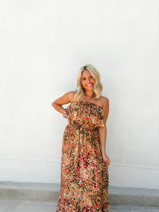 Sunset Canyon Strapless Maxi Dress