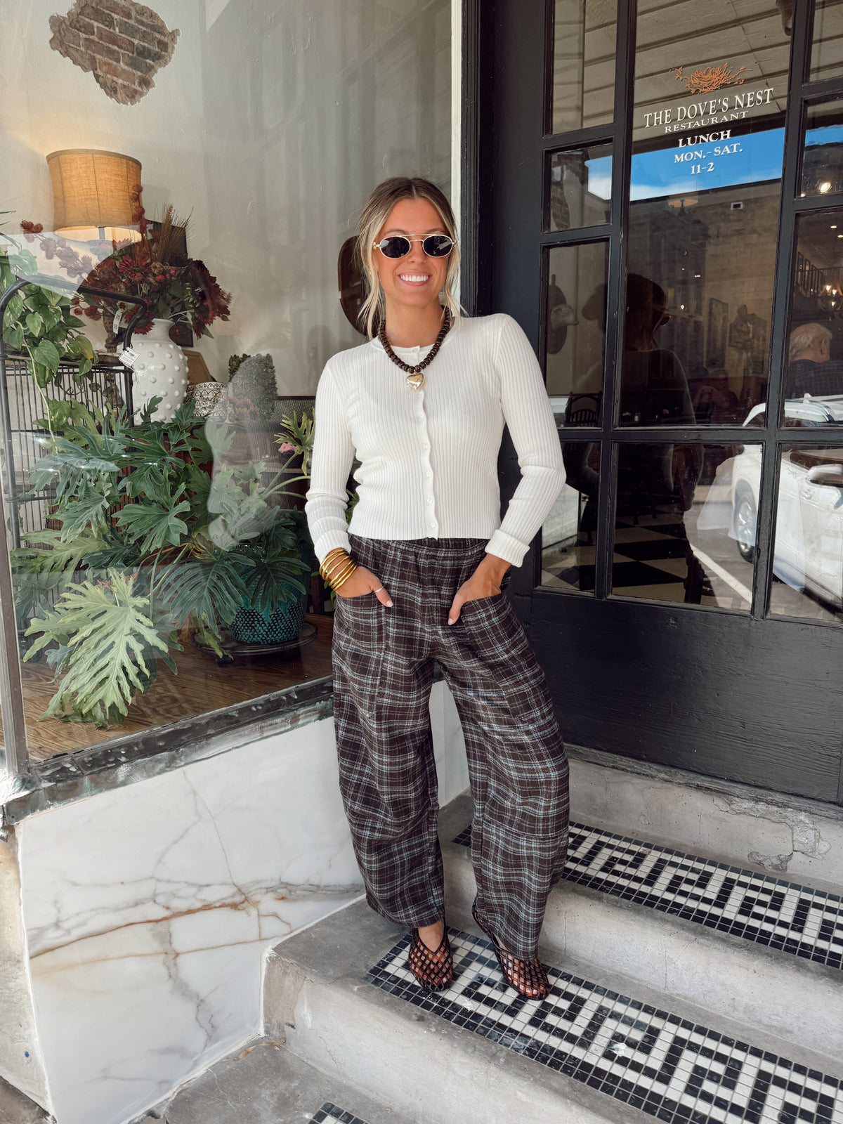 Lost in Wyoming Plaid Pants ￼
