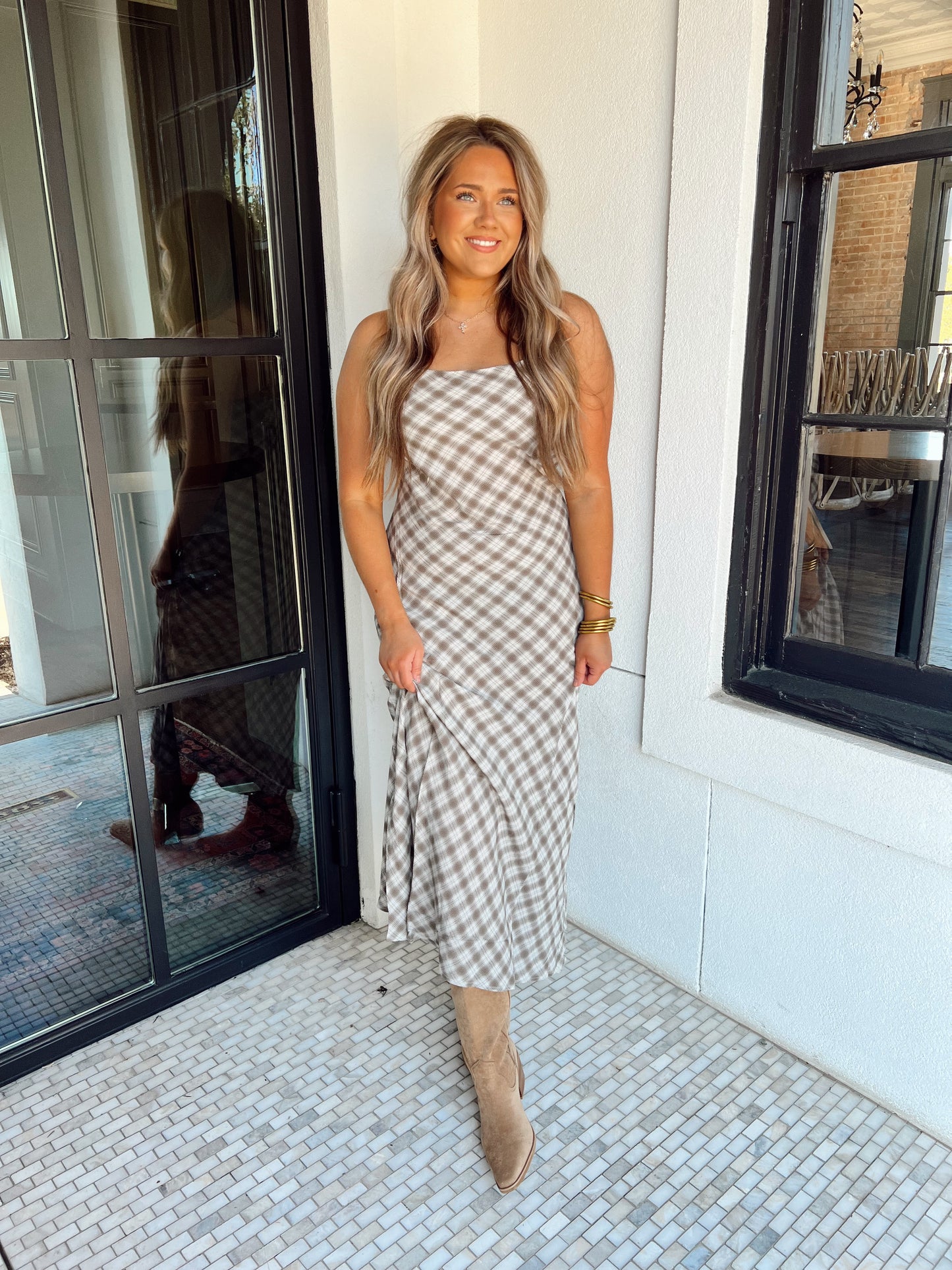 Plaid About You Maxi Dress