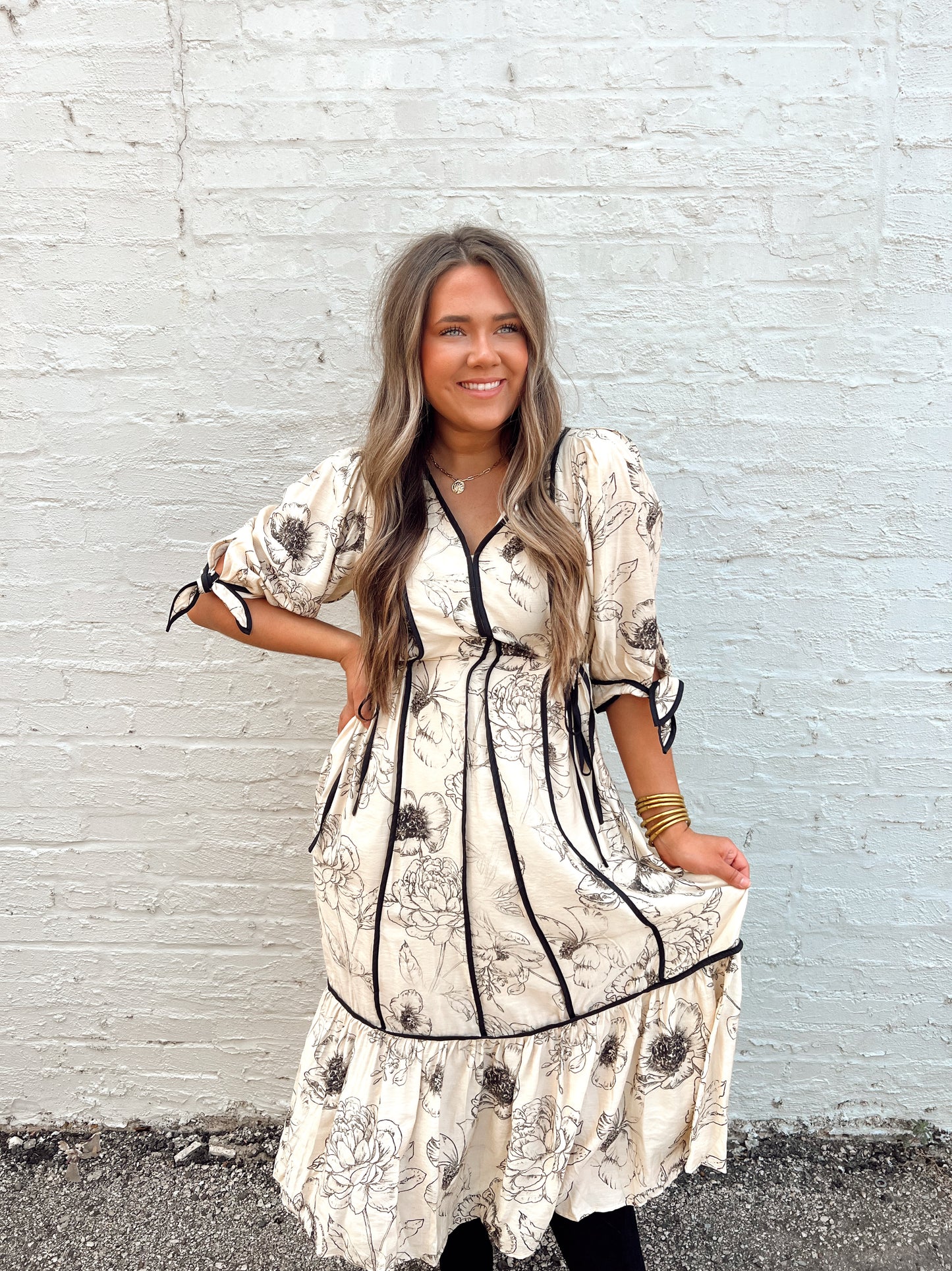 Ecru Floral Dream Dress