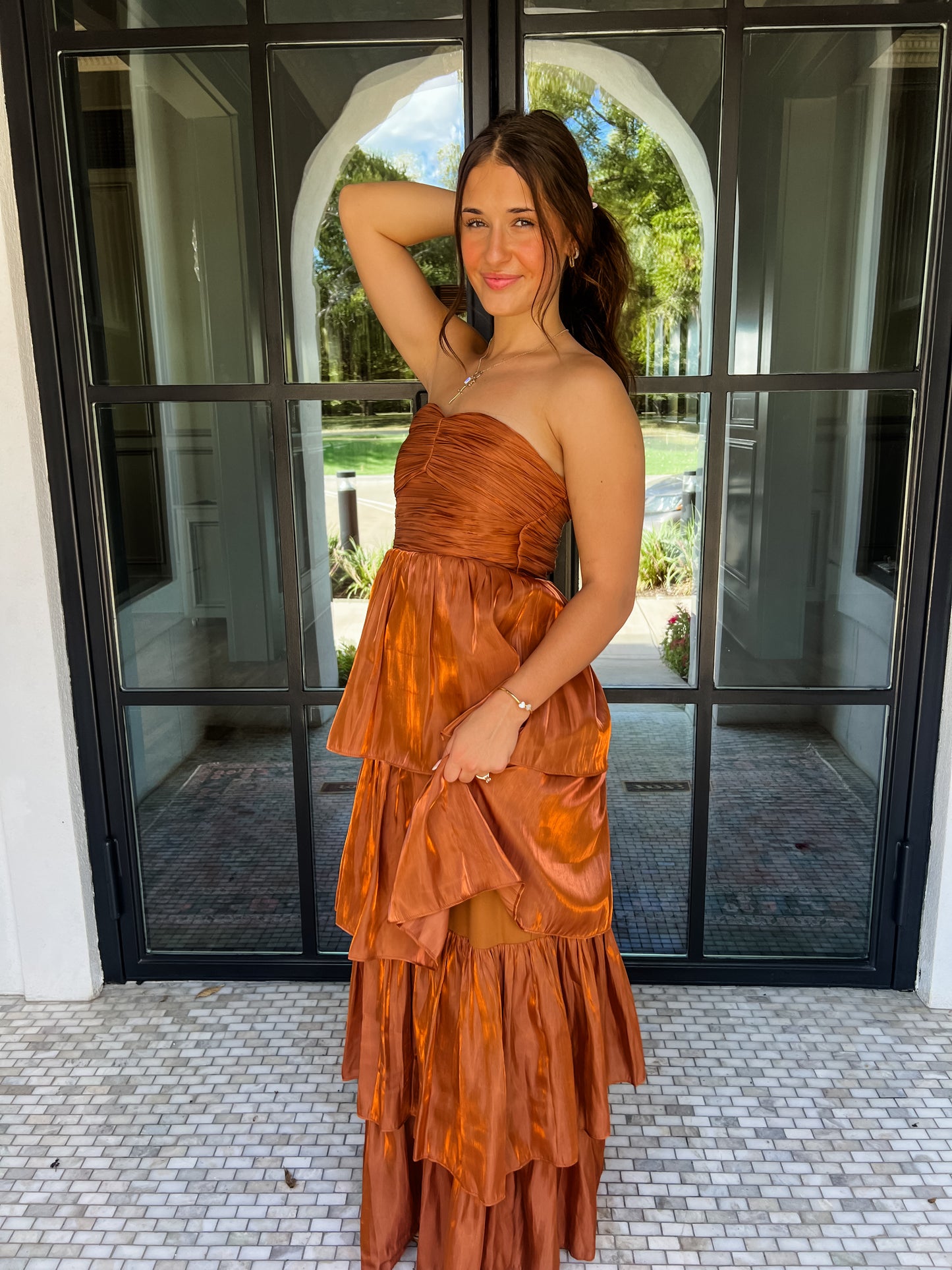 Lulus Bella Tiered Maxi Dress