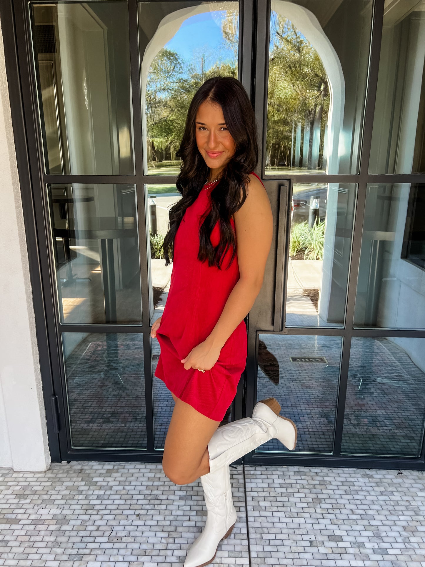 Urban Red Corduroy Dress