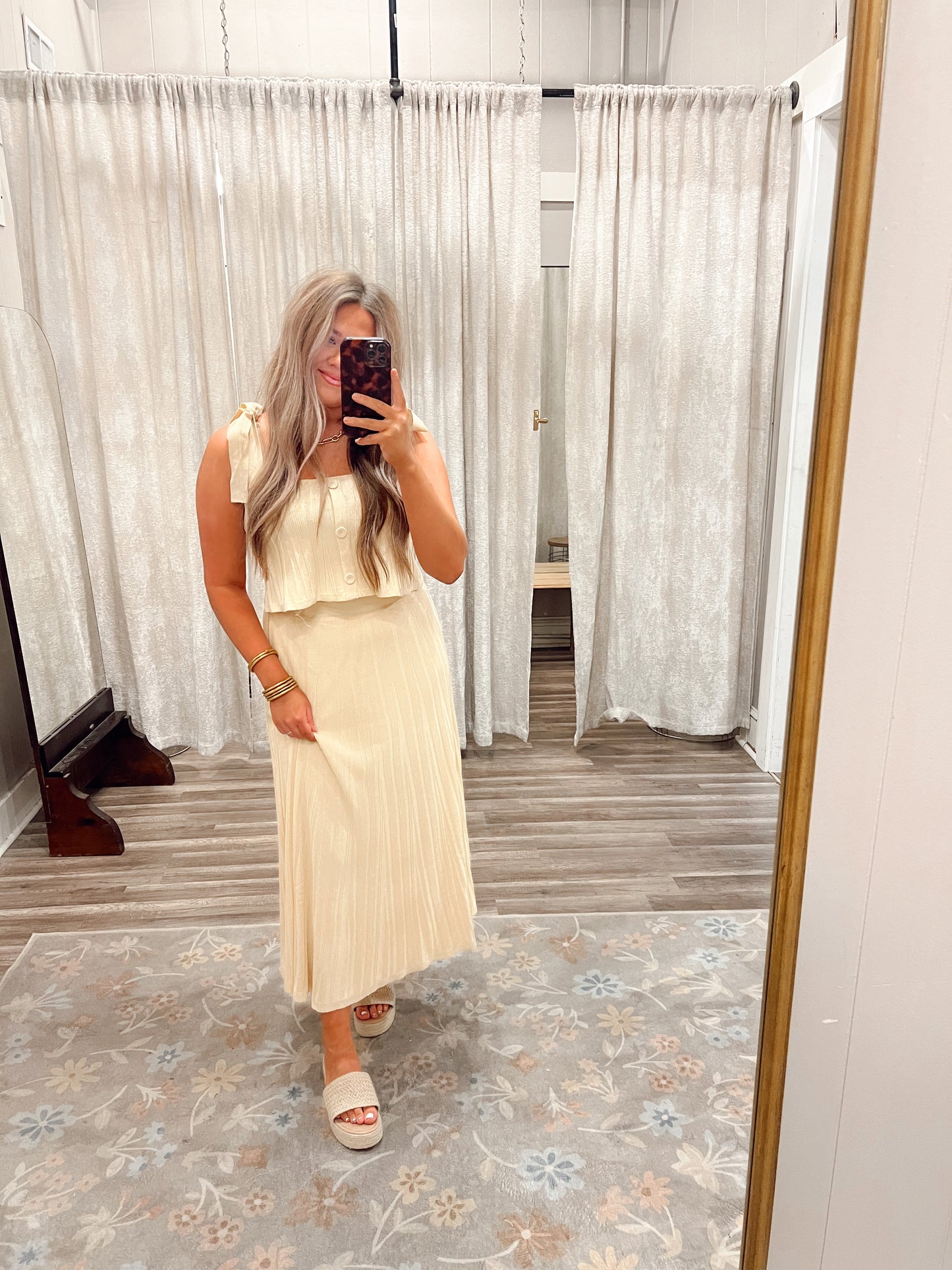 Honey Pleated Skirt Set