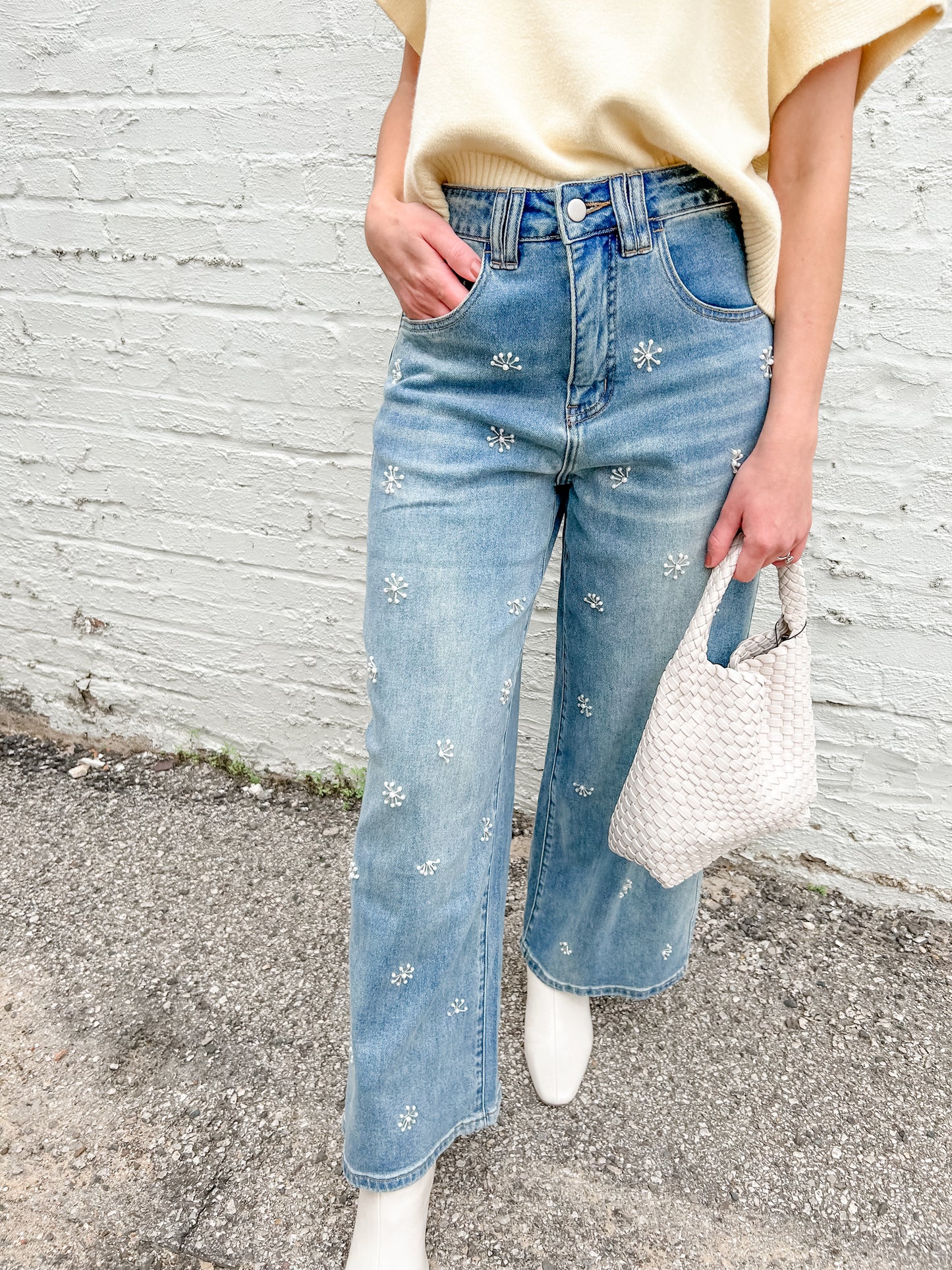 Dripping in Pearls Denim