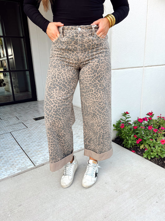 Marli Denim Leopard Pants