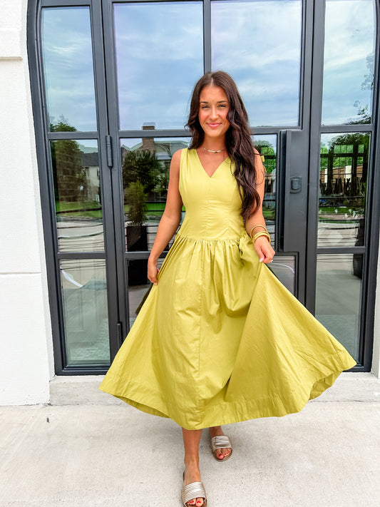 Lemon Grass Midi Dress