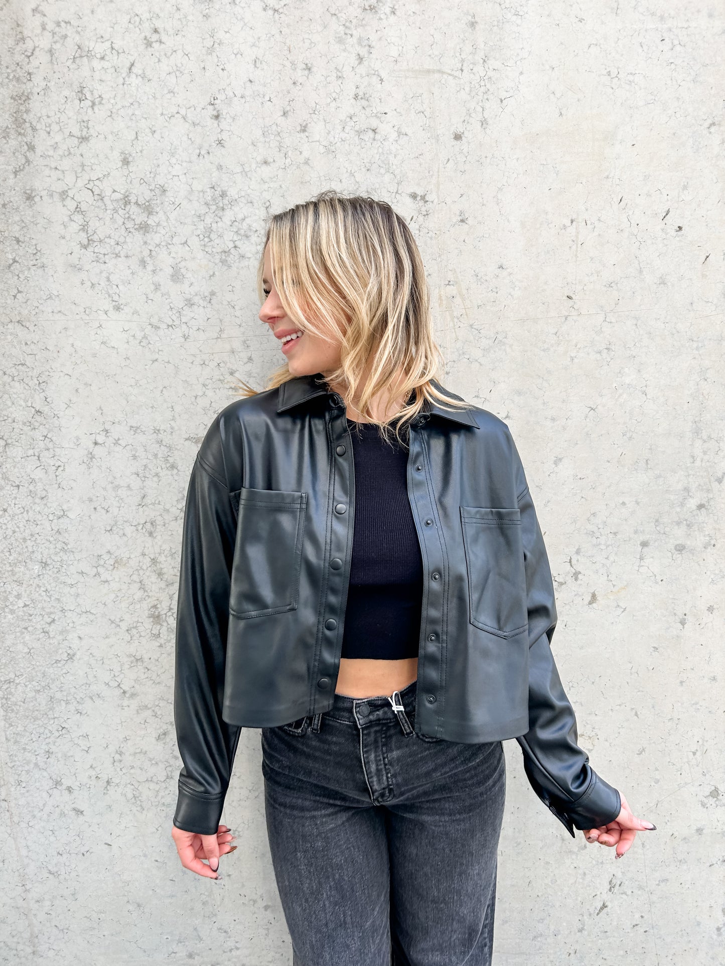 All Day Faux Leather Jacket