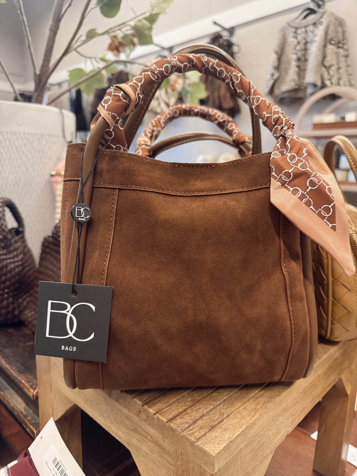 Gianna Suede Bag Chocolate
