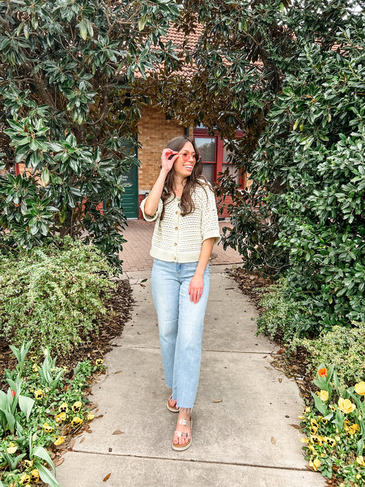 Sage Summer Striped Sweater