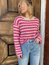 Magenta Dreams Stripe Sweater