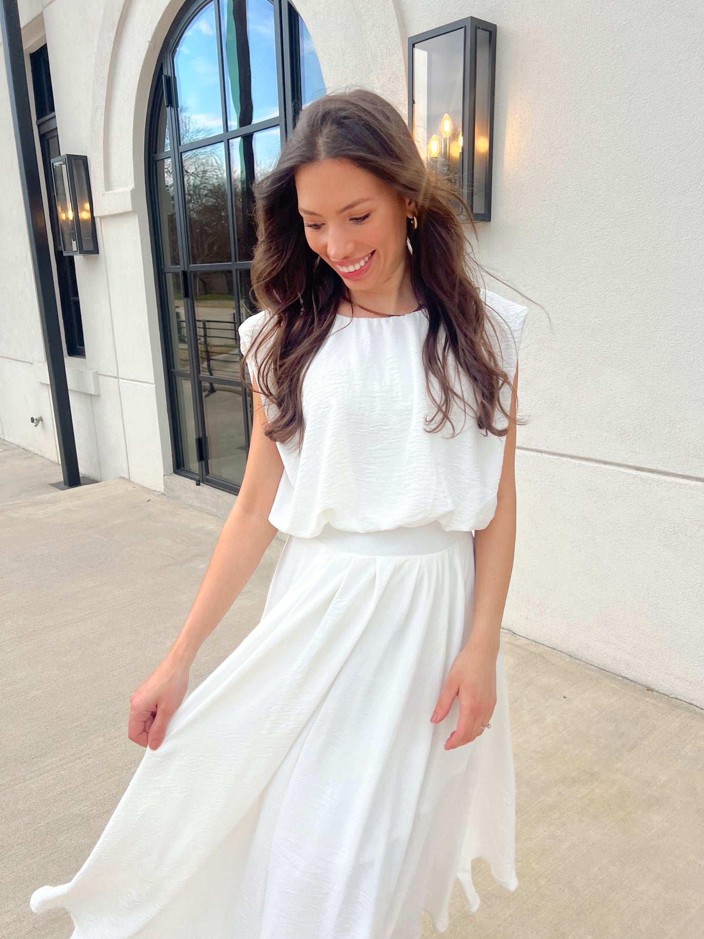 Wishful White Skirt Set