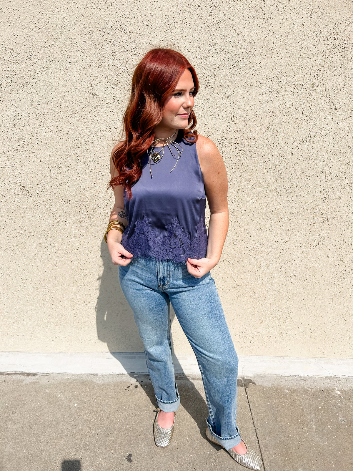 Beyond Lace Top Blue