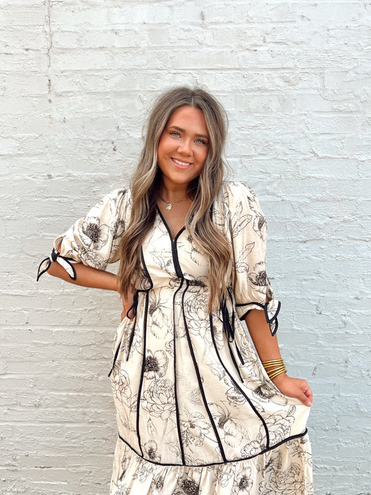 Ecru Floral Dream Dress