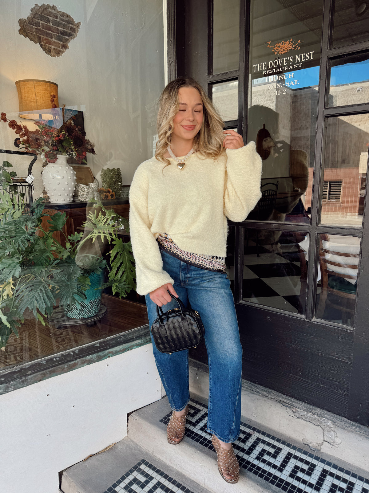 Lemon Chiffon Textured Sweater