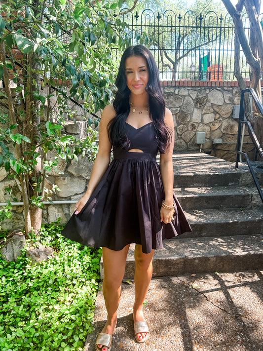 Shades of Black Mini Dress