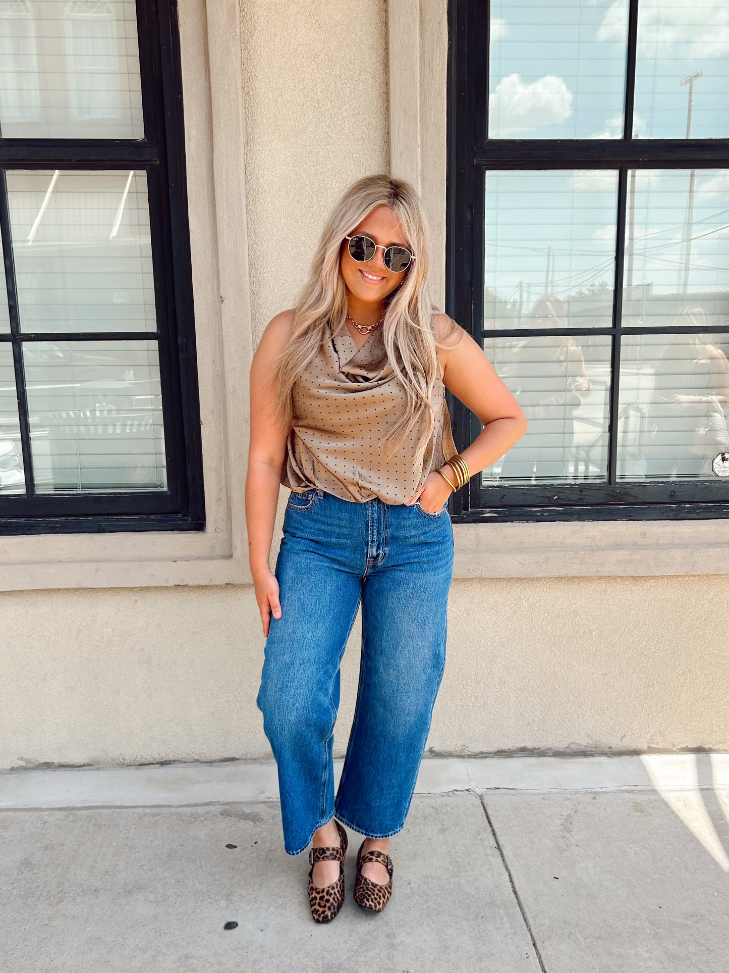 Mocha Mini Dot Top