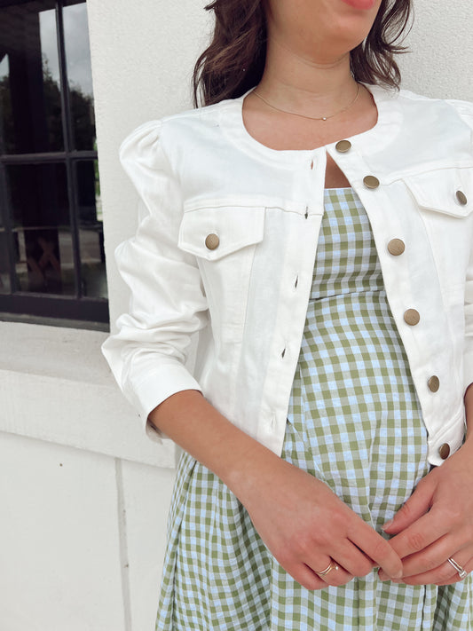 Clear Eyes Denim Jacket White