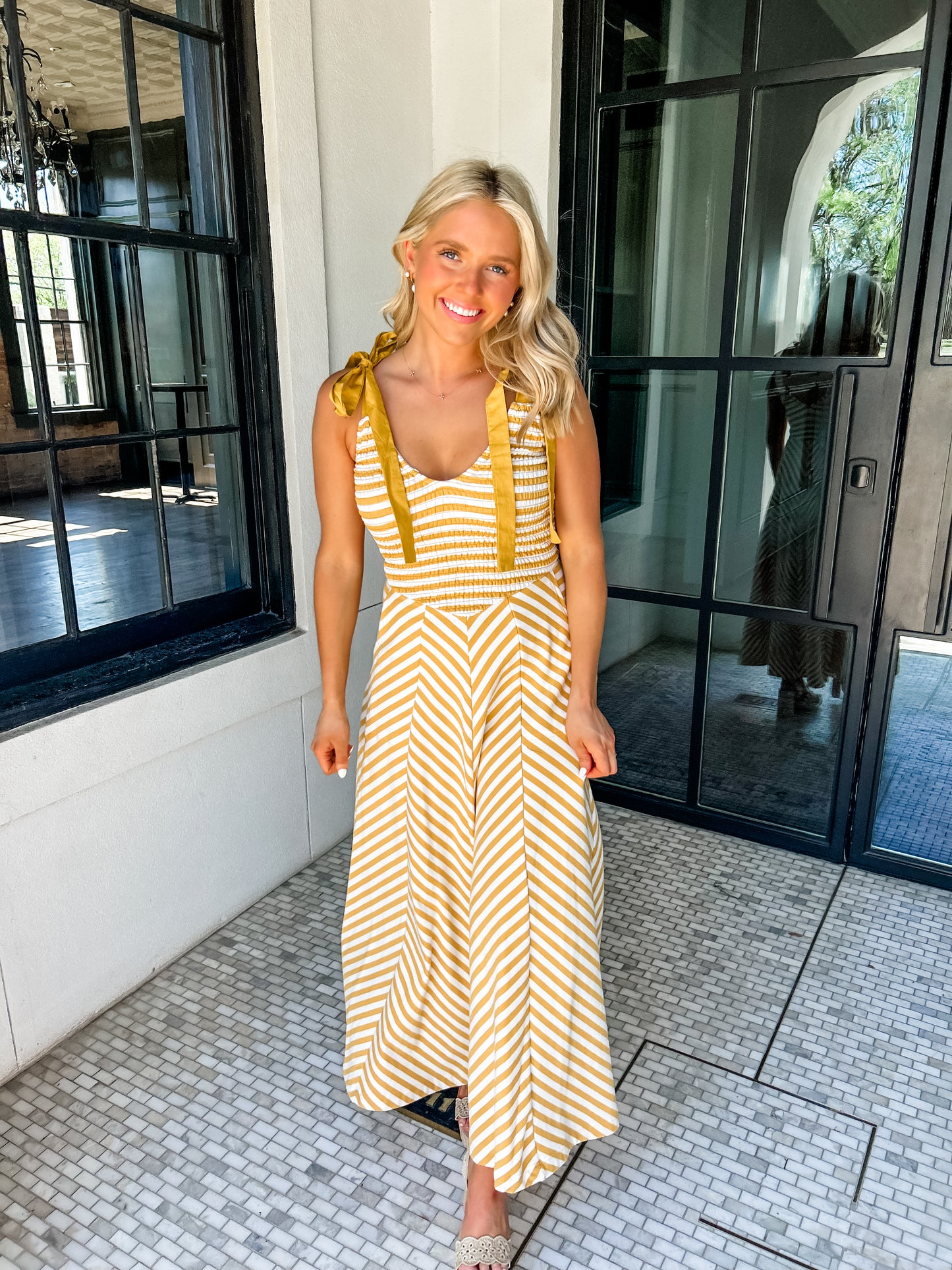 Sunset Stripe Maxi Dress