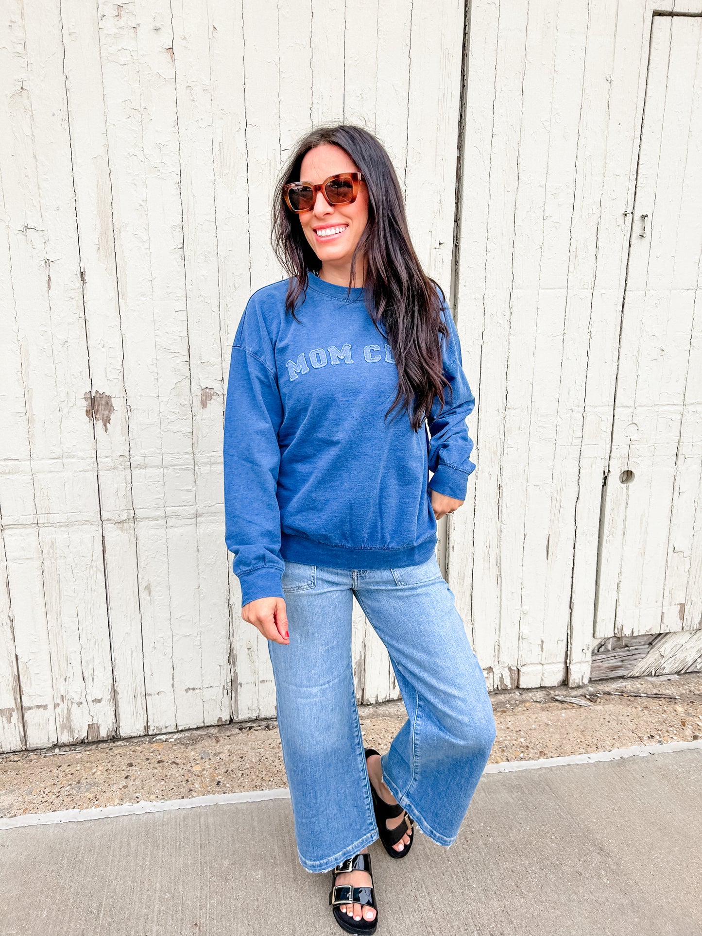 Mom Club Indigo Pullover