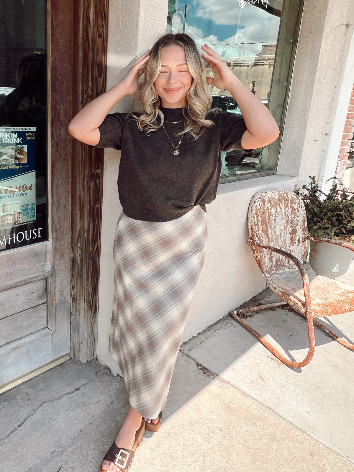 Mallory Plaid Maxi Skirt