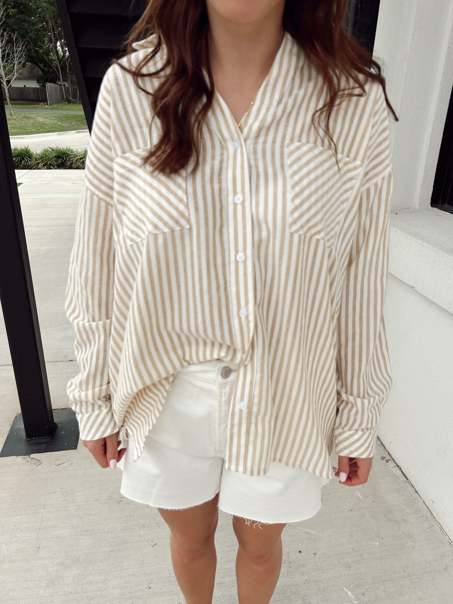 Golden Hour Stripe Button Down