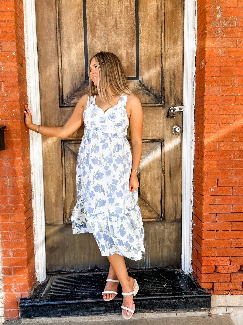 Blue Wishes Floral Dress