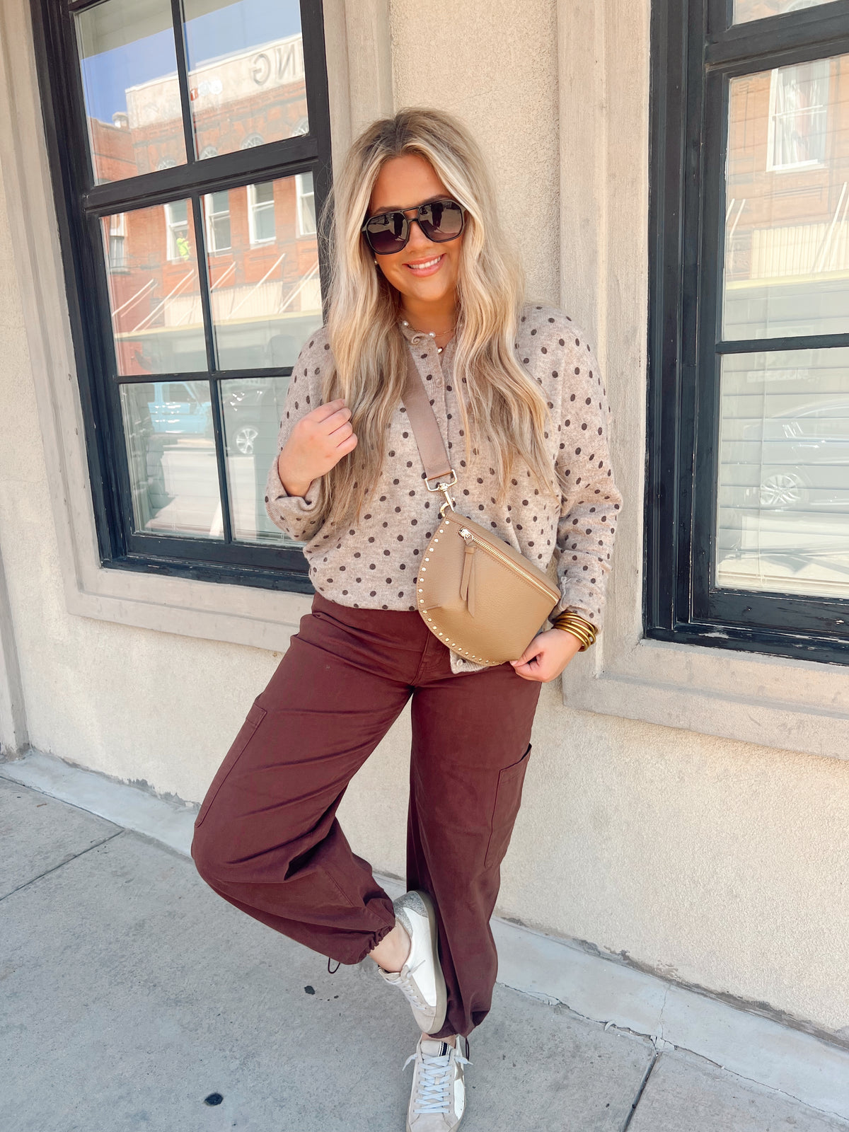 Wish For Dots Mocha Cardigan