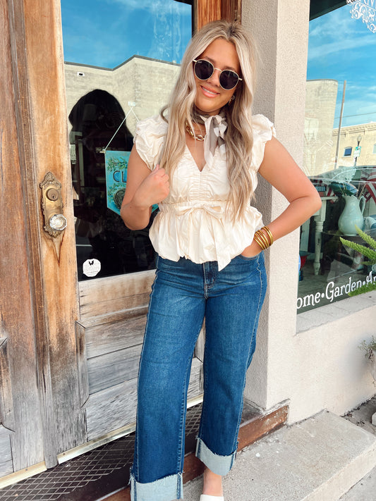 Ecru Cinch Blouse