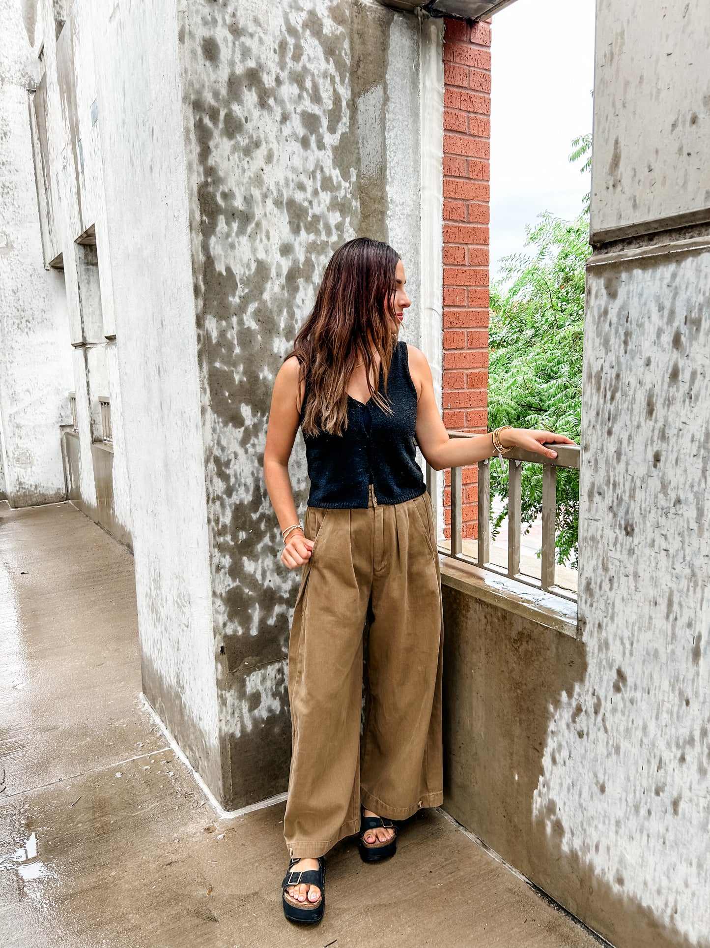 Barrel Babe Pants - Washed Beige