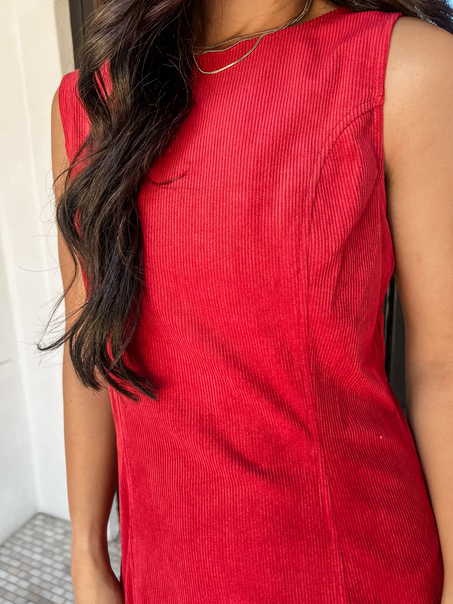 Urban Red Corduroy Dress